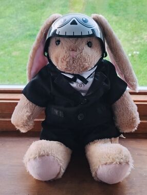 Build A Bear BAB Bunny Plush Stuffed Animal 2021 Tuxedo Helmut Bow Tie 14"